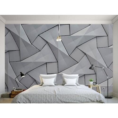 Bacal Modern 3D Wall Papers for Walls Cement Silk Cloth Wallpapers Stereoscopic Gray Mural Bedroom Living Room Decorative Murals