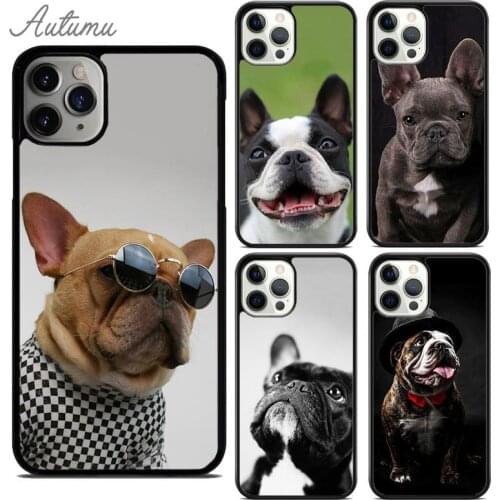 Funny french bulldog Phone Case for iPhone 11 12 Pro Max mini X XR XS SE 2020 5 6S 7 8 Plus Samsung Galaxy S8 S9 S10 Cover shell