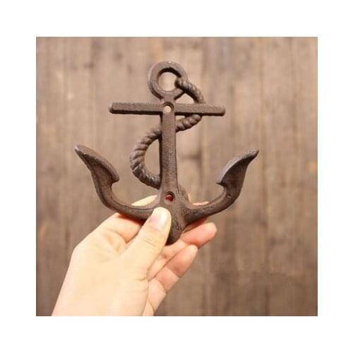 Hampton Nautical Rustic Decorative Cast Iron Anchor Wall Hook Rustic Wall Art Vintage Wall Decor