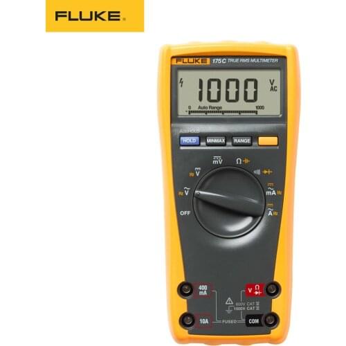 Fluke 175 175C True RMS Digital Multimeter Voltage Ohm Capacitance Frequency temperature Tester