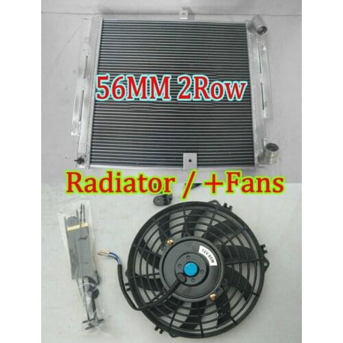 Crossflow Aluminum Radiator + Fan For 1986-1988 Mazda Savanna RX-7 RX7 FC3S S4 1.3L Turbo SE LX GXL GTU Sport 2+2 Coupe MT 86 87