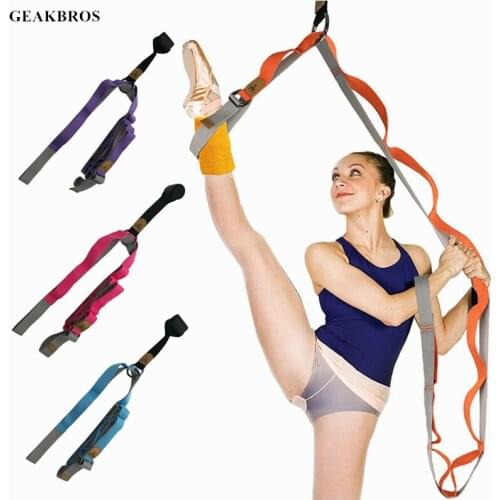 3M Yoga Stretch Belt Door Flexibility Stretching Leg Strap Extender for Ballet Cheer Dance Gymnastics Trainer Resistance Bands