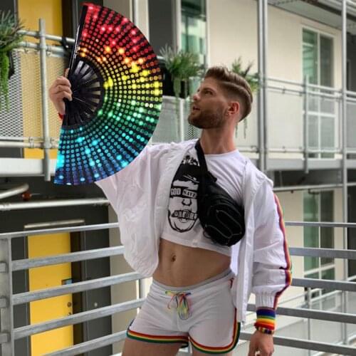 Chinese Folding Fan Art Craft Gift Wedding Dance Hand Fan Colourful Handheld Fans Home Decor