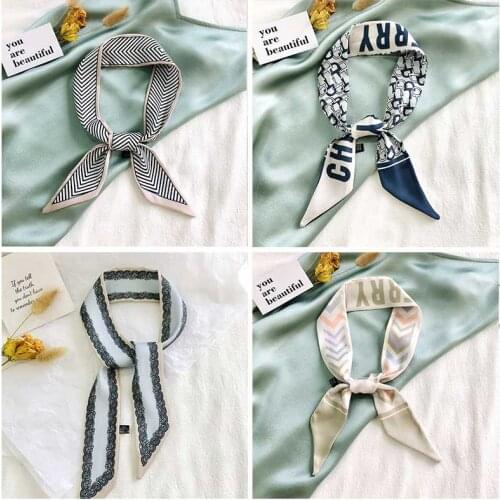 Korean Style Retro Hair Band Silk Scarf Fashionable Small Neckerchief Headscarf Professional Decorations Ribbon Female scarf
