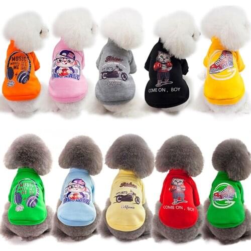 Cute Cartoon Pet Clothes Casual Warm Fashion Pop Pet Hoodies Suitable for Small and Medium Pets Autumn and Winter