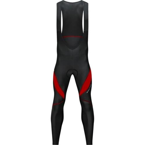 Mens 3D Gel Padded Cycling Long Bib Pants Warm Winter Thermal Padded Bib Tights