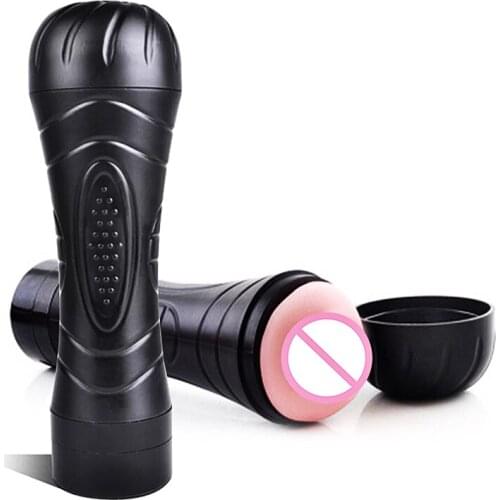 Male Masturbator Pocket Pussy Reusable Soft Silicone Real Vagina Penis Masturbation Cup Vibrating Massager Sex Toys for Men