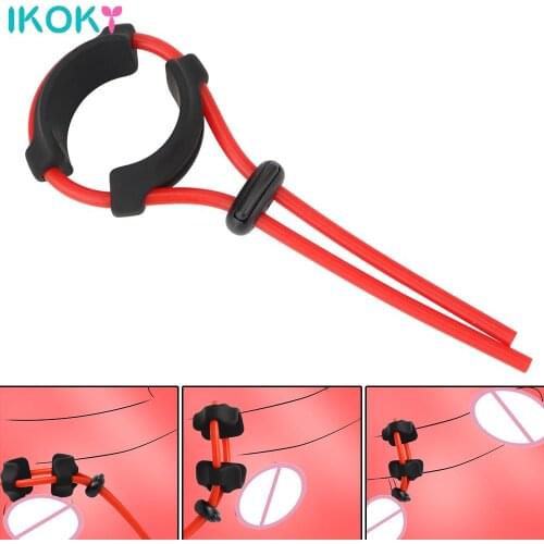 Male Lasting Cockring Delay Ejaculation Adjustable Penis Ring Rope Adult Products Silicone Cock Rings Sex Toys for Adults Men