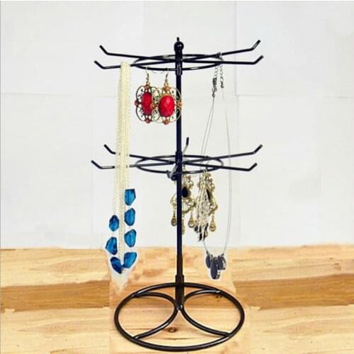 Wholesale Small Hook Hanging Rack Lipstick Necklace Display Rotating Earrings Jewelry Display Jewel Shelf Metal Structure