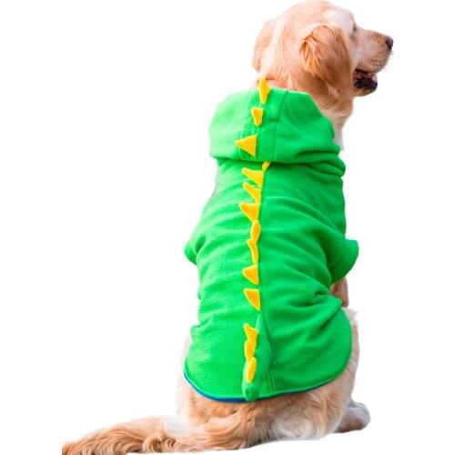 NEW Pet Clothes Large Dogs Velvet Dinosaur Costume Apparel Halloween Warm Pets Jacket Suit Hoodie Coat Plus Size 7XL Ropa Perro