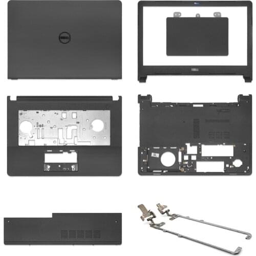 New Laptop LCD Back Cover/Front Bezel/Hinges/Palmrest/Bottom Case For Dell Vostro 14 3458 3459 V3458 V3459 Series Black No Touch