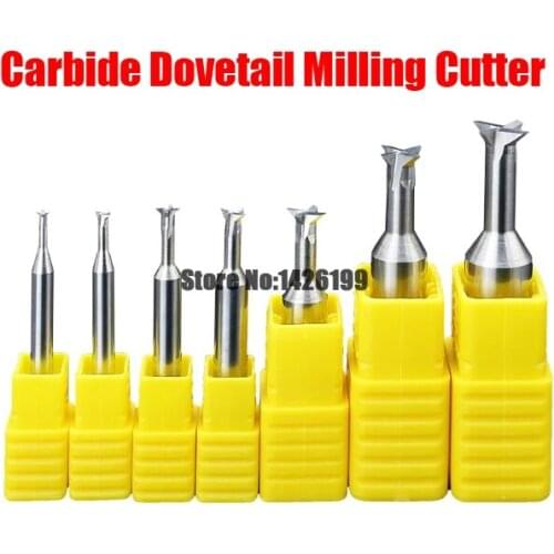 New 1pcs 45 Degree 60 Degree 75 Degree Carbide Dovetail Milling Cutter Alloy Straight Shank (3 4 5 6 7 8 9 10 11 12mm 16mm 20mm)