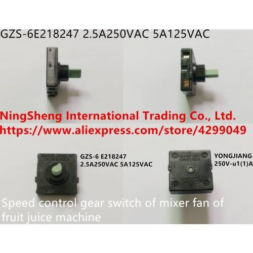 Original new 100% import GZS-6E218247 2.5A250VAC 5A125VAC button switch