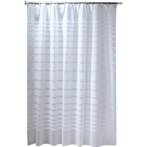 PEVA White Striped Bath Screen Plastic Modern Shower Curtains For Bathroom Shower Accesories Waterproof Moldproof Bath Curtain
