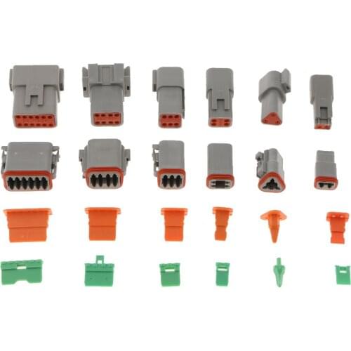 Genuine Deutsch DT Series Grey Connector Kits 2 3 4 6 8 12 Pin Pins