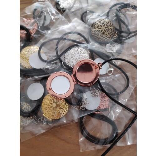 10pcs/lot Blank Metal Necklace Pendant for Sublimation INk Transfer Printing Heat Press DIY Gifts Print