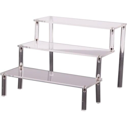 Detachable Clear Acrylic Cosmetics Storage Rack Cartoon Character Ladder Frame Holder Toy Car Model Purse Perfume Display Stand