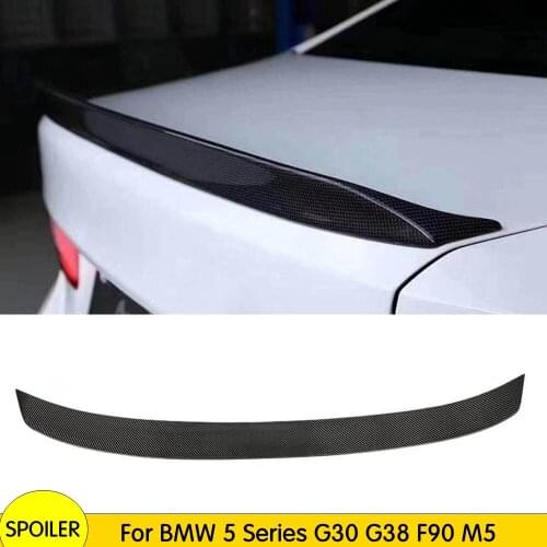 For BMW 5 Series G30 Spoiler 530i 540i Carbon Fiber Rear Trunk Spoiler Wings F90 M5 Rear Spoiler Carbon 2017 - UP