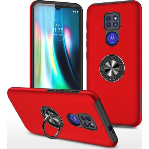 Shockproof TPU Bumper Ring Stand Cover for Motorola Moto G Play Stylus E7 Power 2021 Edge S EdgeS G10 G30 G100 Case Coque Shell