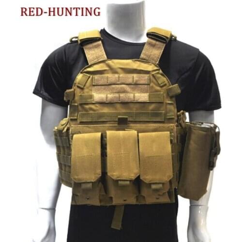 Outdoor Mens Vest with Hydration Pocket Holder Tactical Camouflage Waistcoat Military Tactical Vest Body Molle Hunting Vest