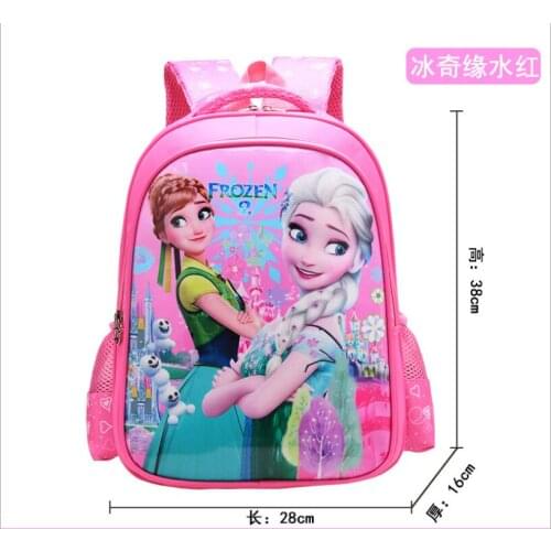 Disney Large Capacity Kids Frozen Cartoon backpack Childrens school Bagpack Elsa & Anna Princess Schoolbag for girls