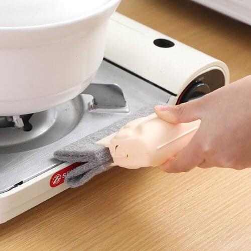 Green Creative Multi-function Window Groove Cleaning Cloth Cleaning Brush Windows Gap Slot Cleaner Brush Clean Slot Clean Tool