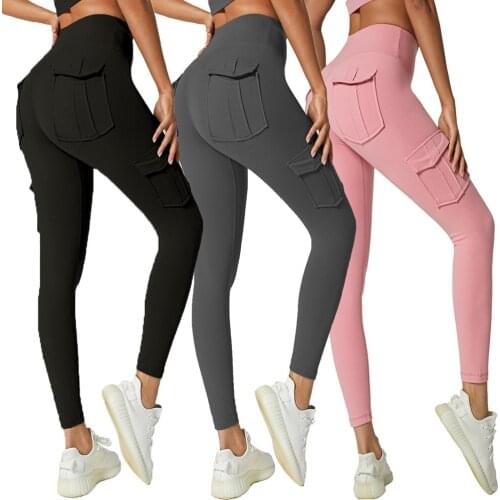 2021 female yoga fitness wear pocket yoga pants leggings high-waisted tights tights free shipping