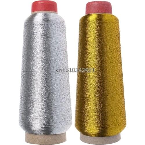 1PC Sewing Machine Cone Threads Polyester Overlocking All Purpose Golden Silver