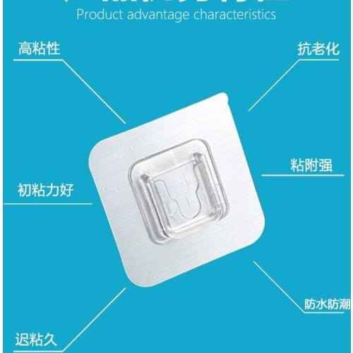 1 pcs Double Sided Adhesive Wall Hooks Hanger Strong Transparent Hooks Suction Cup Sucker Wall Storage Holder Home Hook