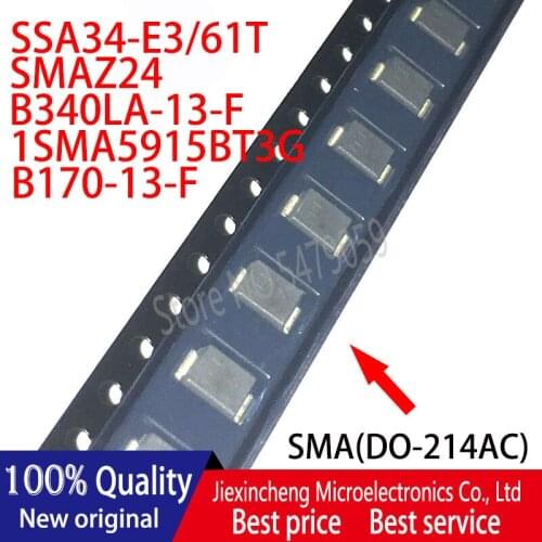 20PCS SSA34-E3/61T S34 SMAZ24 ZJL B340LA-13-F B340LA 1SMA5915BT3G 915B B170-13-F B170 SMA(DO-214AC) New original