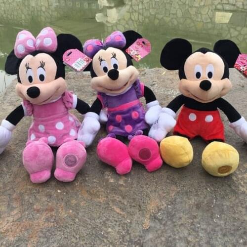 30 cm cute Cartoons girls Minnie plush toys Disney boys Mickey Stuffed Plush Doll Toys Kids Birthday Gift
