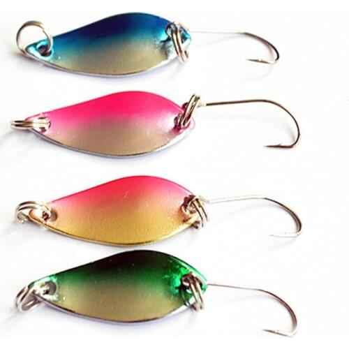 4pcs/lot Double Color Spoon Jig Leech Metal 2.5g Blade Lure Sinking Vibration Baits Artificial Vibe for Bass Pike Perch Fishing