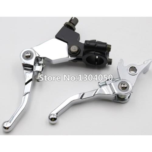 7/8'' 22mm FOLDING BRAKE CLUTCH LEVER Chrome Handle Grip Lever Dirt Pit Bike ATV new