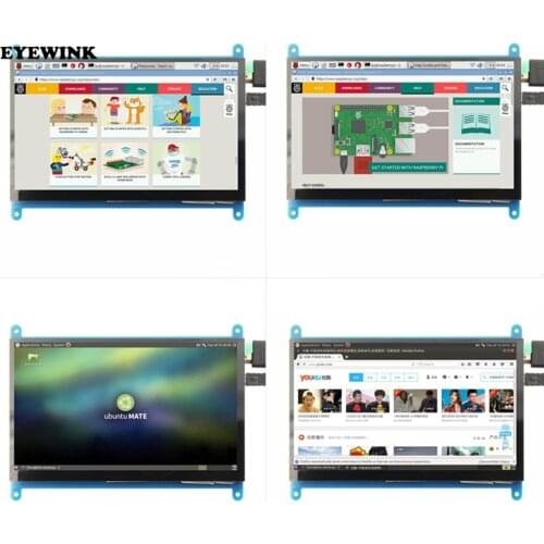 7 inch for Raspberry pi touch screen 1024*600 7 inch Capacitive Touch Screen LCD, HDMI interfac supports various systems