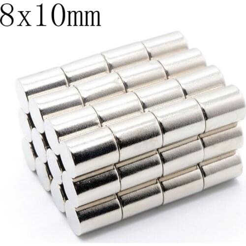 8x10mm Neodymium Magnet N35 NdFeB Round Super Powerful Permanent Magnetic imanes Disc 2/5/10/20/50 Pcs