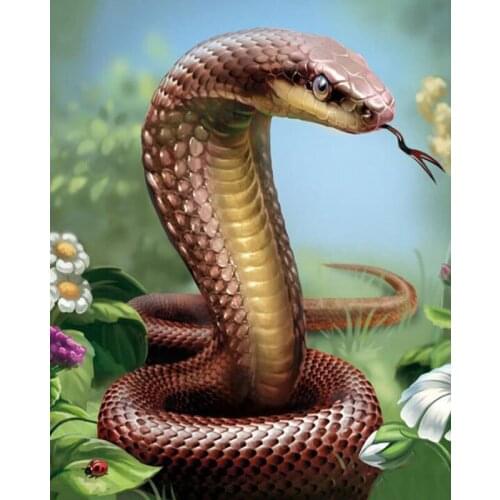 Diy 5d diamond painting square rhinestones diamond embroidery snake cross stitch mosaic pattern full drill Y2298