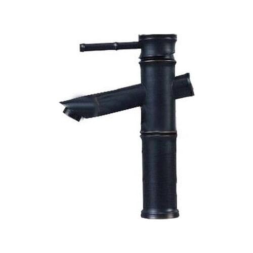 Oil Rubbed Bronze Single Handle Bamboo Style Bathroom Vessel Sink Basin Faucet Mixer Taps anf226