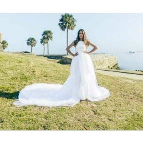 Long Train Wedding Bridal Party Tulle Skirts Womens Stylish Puffy Maxi Skirts Custom Made Ribbon Zipper Waistline Formal Skirt