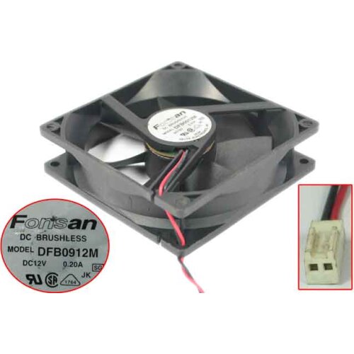 Delta Electronics DFB0912M DC 12V 0.20A 90x90x25mm 2-Wire Server Cooling Fan