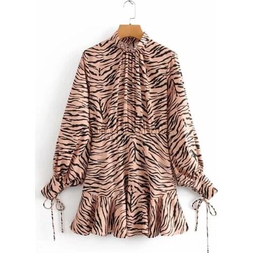 Elegant Embroidery Organza Cuff and Hem Long Dress Women Autumn Dress Empire Abaya Dresses Stand Stand Print Puff Sleeve Ruffles