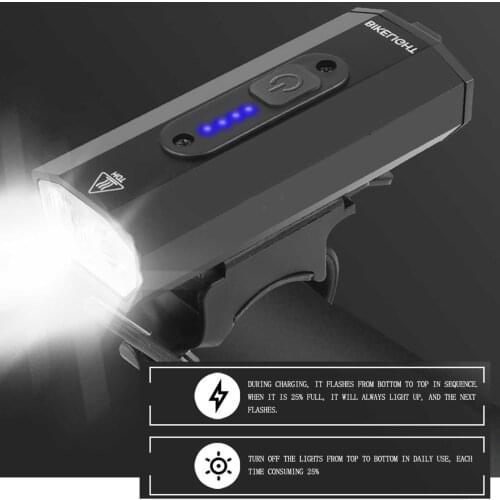 Waterproof Bike Light Bicycle Light USB Rechargeable Outdoor MTB Bicycle Lamp With Power Bank Headlight Bike Accessories