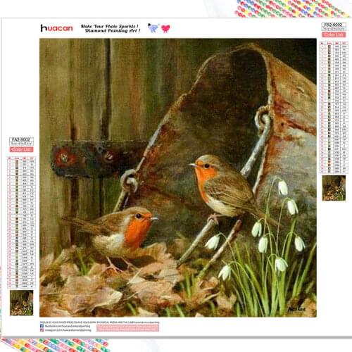 HUACAN Diamond Painting Full Square/Round Bird Diamond Embroidery Mosaic Sale Animal Decor For Home Wall Art