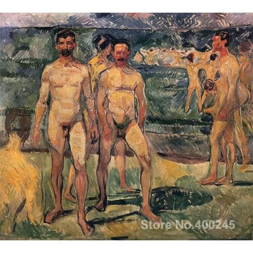 Bathing Men by Edvard Munch paintings For sale Home Decor Hand painted High quality