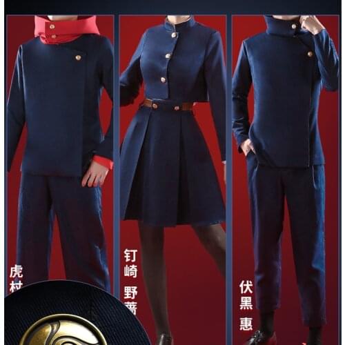 Anime Jujutsu Kaisen Kugisaki Nobara Cosplay Costume Gojo Satoru Itadori Yuji Uniform Women Dress Uniform Full Set Halloween