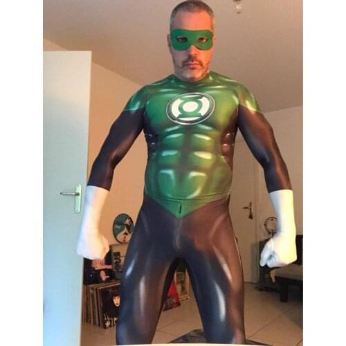 Adults Kids Green Lantern Cosplay Costumes Superhero Halloween Zentai Bodysuit