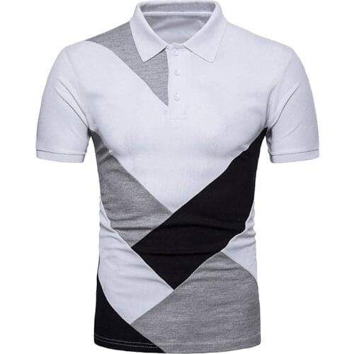 Summer Streetwear Casual Fashion Men Tops Men Polo Men Shirt Short Sleeve Polo Shirt Contrast Color Polo New Clothing