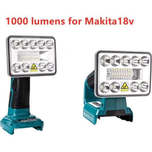 For Makita BL1430 BL1830 Lithium Battery LED Lamp Work Light Flashlight With USB Outdoor Lighting