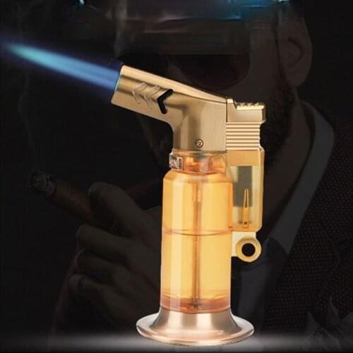 Small Spray Gun Windproof Straight Into Inflatable Lighter Cigar High Temperature Welding Torch Smoking Accessories for Weed