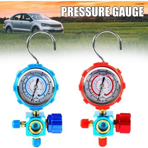 Refrigerant Manifold Gauge Manometer Valves Pressures Gauge Air Conditioner Tool R410a PUO88