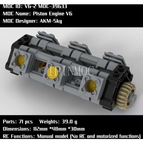 MOC-39633 Piston Engine V6 by AKM-Sky